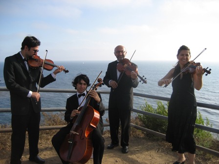 Bravo Quartet During The Ceremony in Malibu